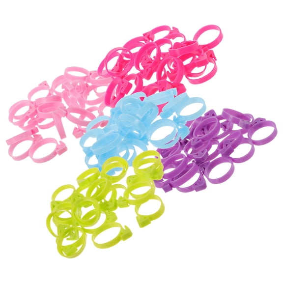 HONMEET 50Pcs Versatile Silicone Piping Bag Clips for Cakes and Pastries