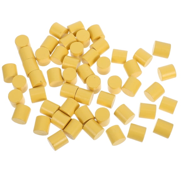 HONMEET 50pcs Unfinished Wood Blocks Cylinders Wooden Craft Building Blocks for Projects and Creative Crafts