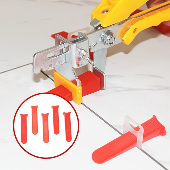 HONMEET 50Pcs Yellow Tile Leveling and Spacing Wedges for Smooth Wall and Floor Installation