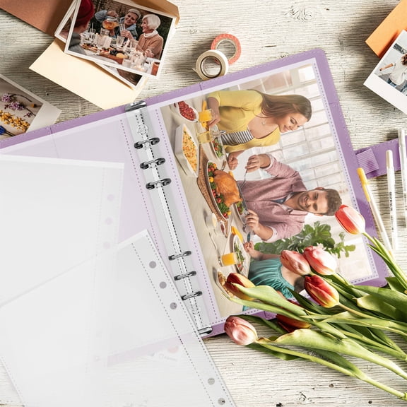 HONMEET 50pcs Sheet Protector PP Clear Design Document Protection for Travel Use