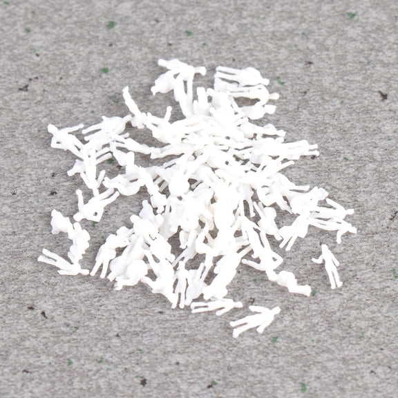 HONMEET 50Pcs Miniature White Plastic Figures with Various Gestures and Styles for Crafts and Model Scenes