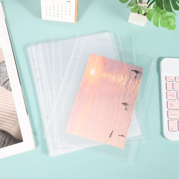 HONMEET Transparent PP Sheet Protectors Multi-Purpose Document Protection for Office 50Pcs