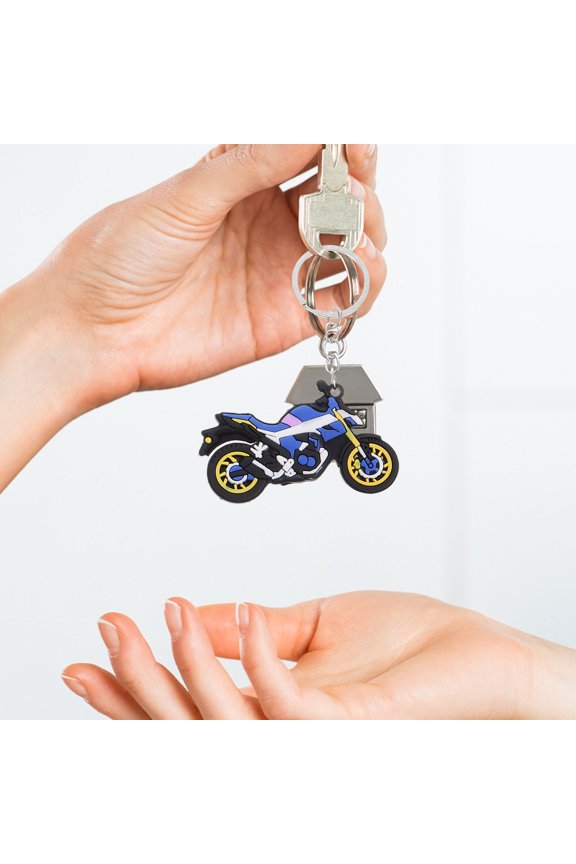 5Pcs Assorted Color Sport Motorcycle Keychains for Hanging with Durable Construction