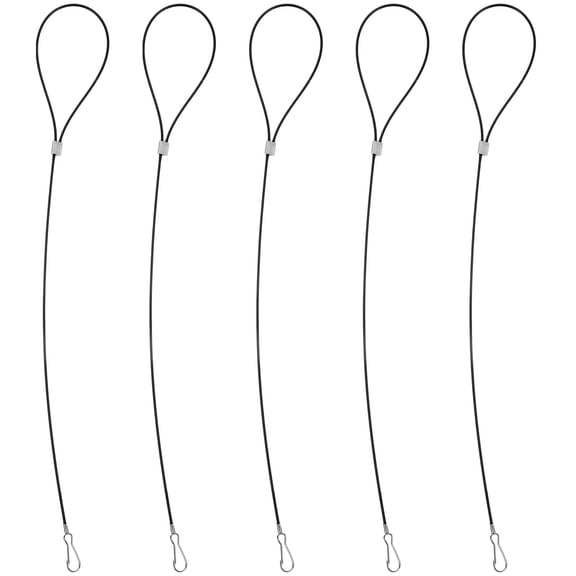 HONMEET 5Pcs Black Stainless Steel Gate Pull Handle for Metal and Wooden Fence Gates Outdoor