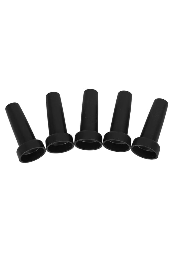 5-Pack Black Replacement Tip Caps for Straight Pole Patio Umbrellas Outdoor Accessories
