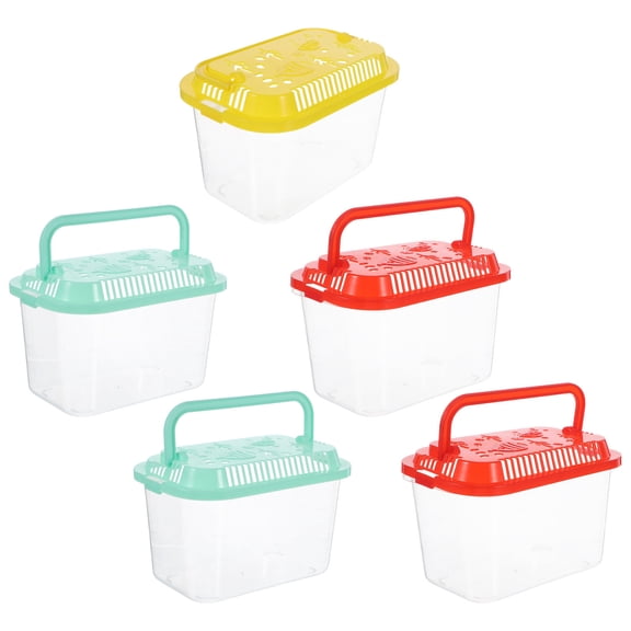 HONMEET 5Pcs Fish Transport Container Light Green Portable Aquarium Fish Storage Tank