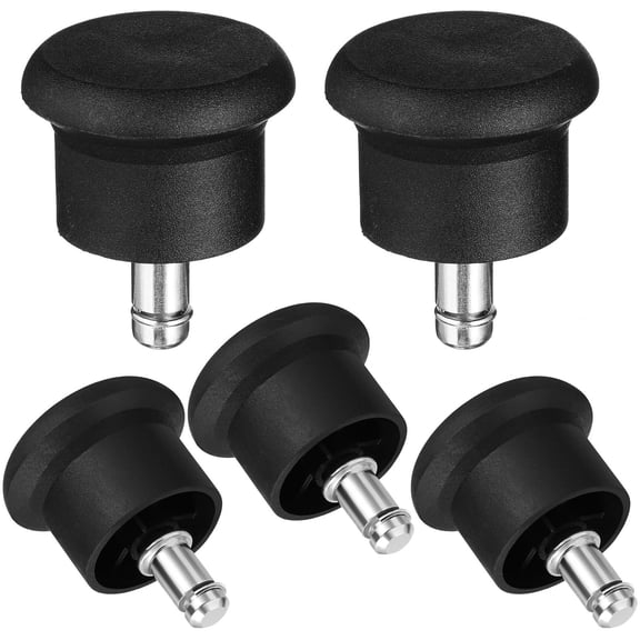 HONMEET 5-Pack Black Mushroom Shape Glide Castor Replacement Wheels for Office Furniture Chairs and Desks