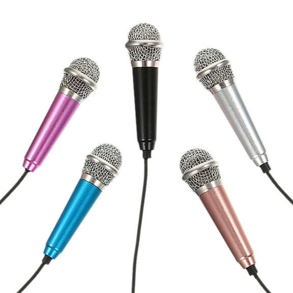 HONMEET 5Pcs Small Portable Microphone for Phone Ideal for Singing Podcast and Audio Recording