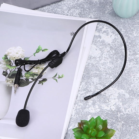 HONMEET  5Pcs Headset Microphone for Teaching and Stage Performances Black