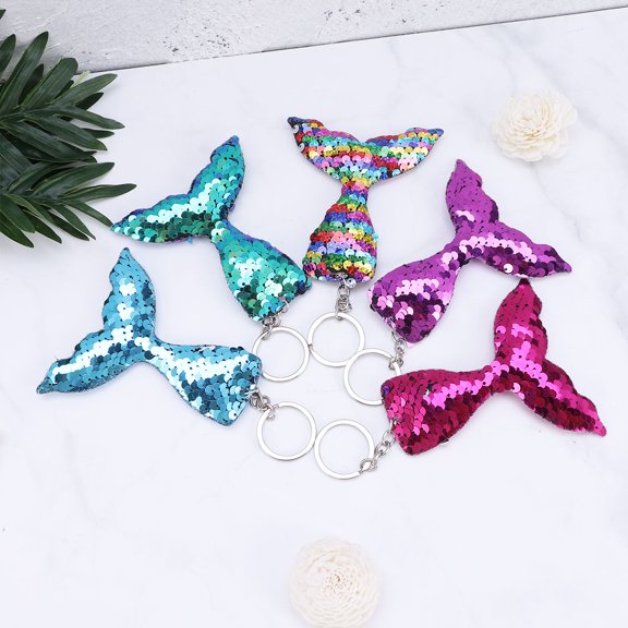 HONMEET Keychain Purple Metal Bag Accessory Fashionable Design for Family Friends 5Pcs