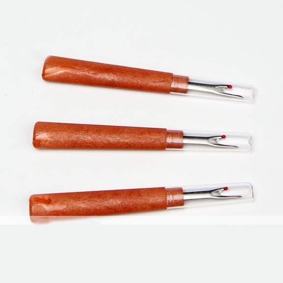 HONMEET 5Pcs Seam Ripper Sewing Tool with Metal Wood Handle for Removing Seams and Hems Multi Color