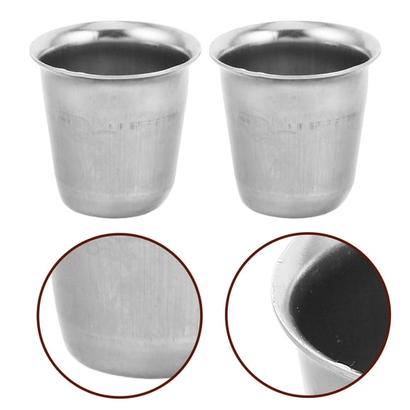 HONMEET 5Pcs Stainless Steel Wine Goblets Portable Plated Silver Chalices for Events and Parties