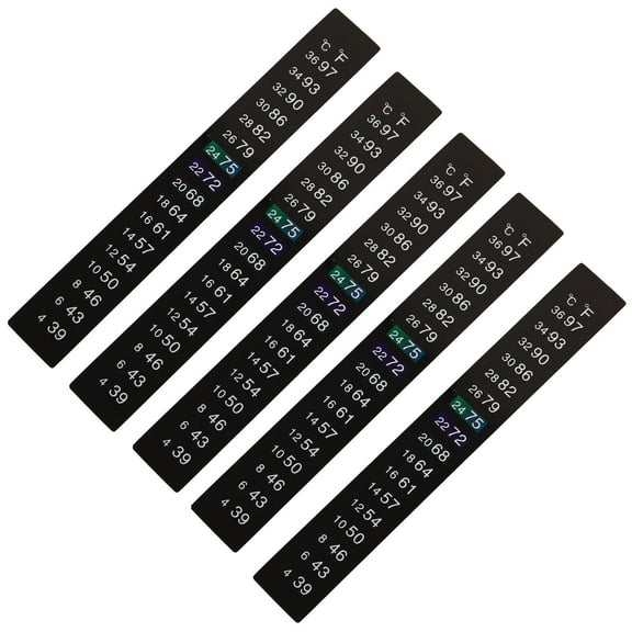 HONMEET 5Pcs Temperature Measuring Indicator Strips For Jar 13.00X1.80X0.10Cm Pet