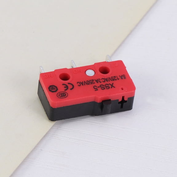 HONMEET 5Pcs Thermoplastic Micro Lever Switch Red High Sensitivity for Electronic Equipment