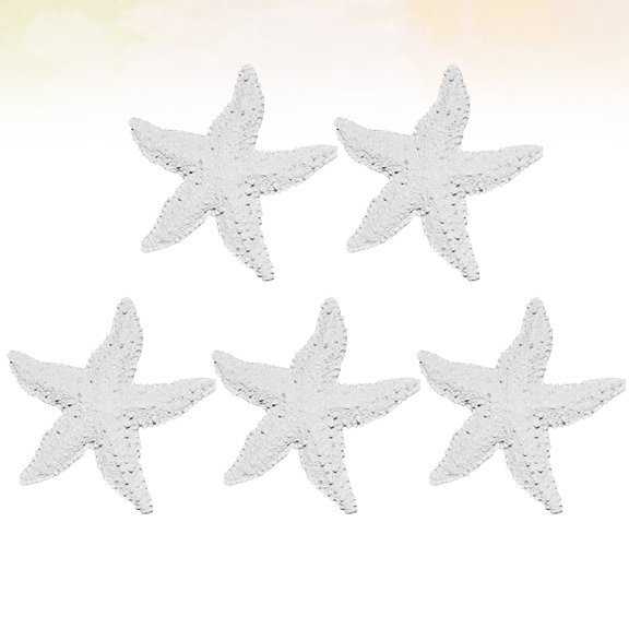 HONMEET 5Pcs White Resin Sea Star Decor for Aquarium Fish Tank Reusable Safe Material