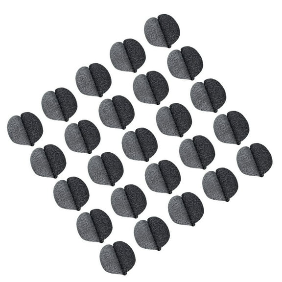 HONMEET 5 Sets Black Removable Floor Mat Grippers with Self-Adhesive Rug Fixers for Home and Office Use