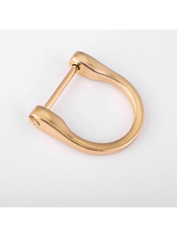 5Pcs Golden Metal Slide Buckles for Straps Horseshoe Shape D Rings DIY Use