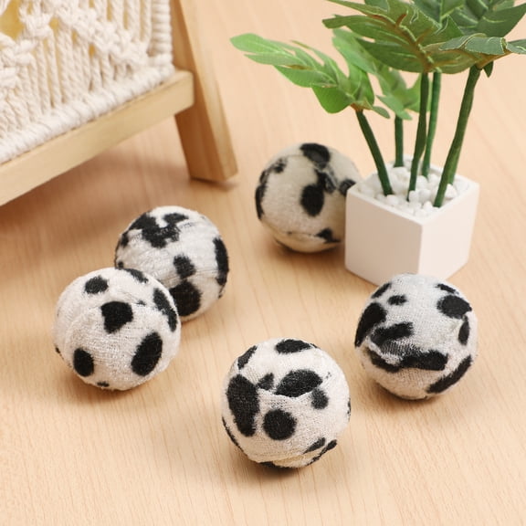 HONMEET 5pcs animal ball cat toy Plush Animal Wrapped Anxiety Reduction Indoor .4in
