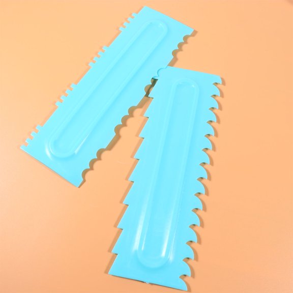 HONMEET 6Pcs Plastic Cake Cream Smoother Set for Baking Assorted Colors Butter