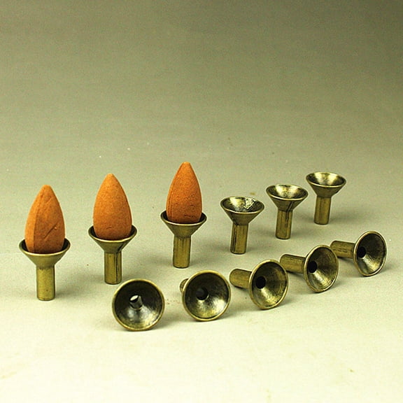 HONMEET 6 Pcs Scent Sticks Holder Retro Copper Censer Holder for Study