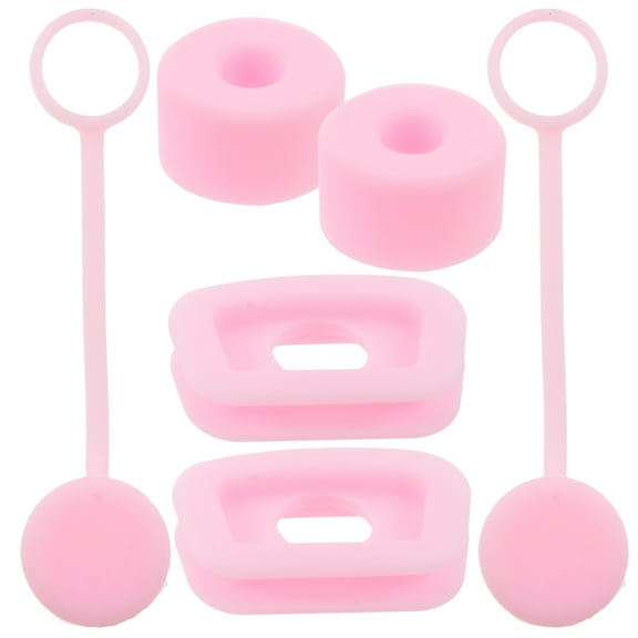 HONMEET Reusable Silicone Spill Stopper Set for Tumblers, Leak-Proof Lid Covers, 1 Set, 0.8 x 0.8 x 0.4 in