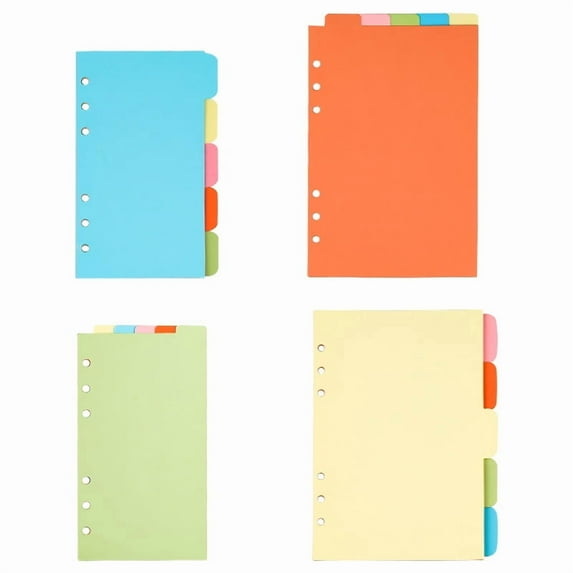 TABLZONE 6Set Universal Tabbed Folder Section Dividers for Notebook Planner Use