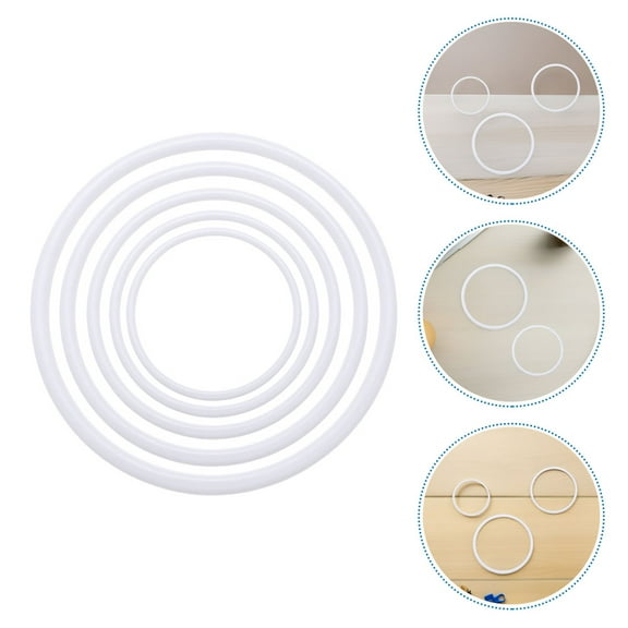 HONMEET White Plastic Dreamcatcher Hoop for Craft Projects and Home Decor Accessories