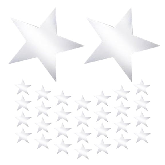 HONMEET star paper cutouts Paper Silver 60Pcs