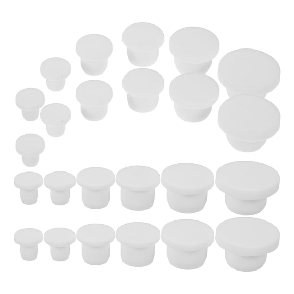 HONMEET White Silicone Shaker Bottle Stoppers Easy Install Remove 60Pcs