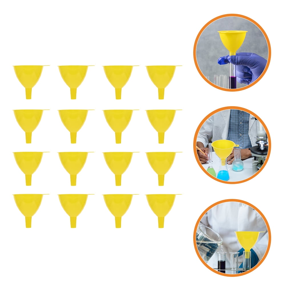 HONMEET Wide-Mouth Plastic Funnel Set, Lightweight Easy Grip, 16 Pieces ...
