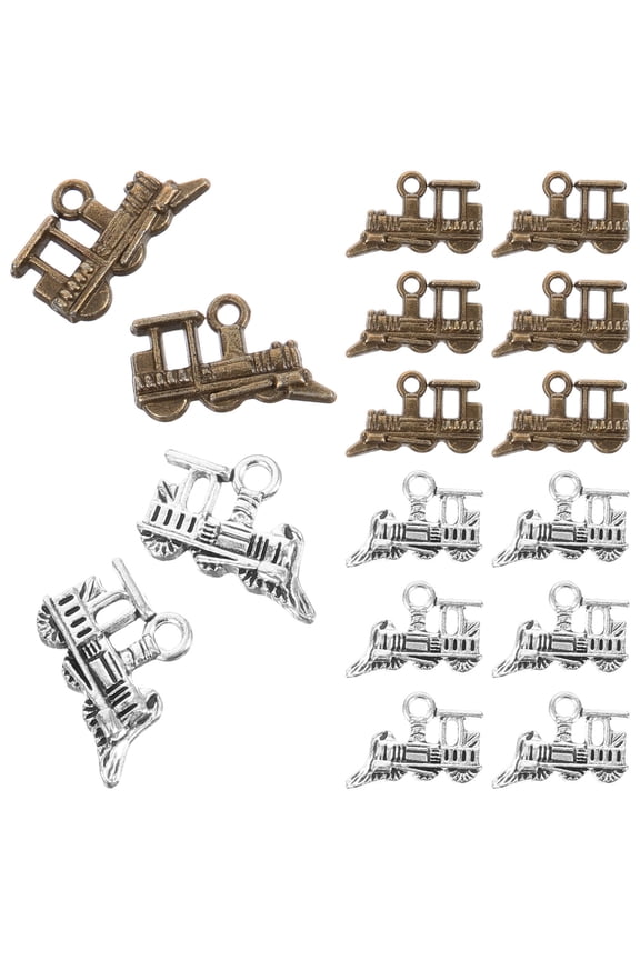 60pcs Train Charms Assorted Color Alloy Jewelry Accessories for Crafting and Jewelry Making Enthusiasts