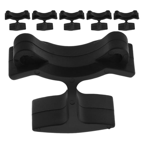 HONMEET 6-Pack Black Plastic Referee Whistles with PVC Clips for Secure Grip, Perfect for Outdoor Sports, Coaching, and Training