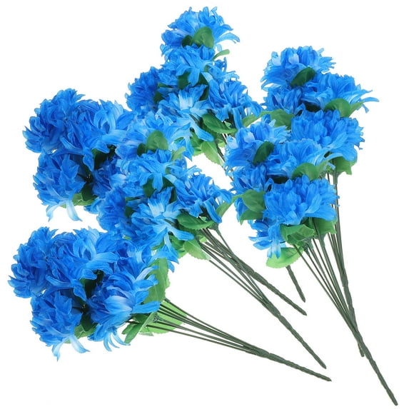 HONMEET Silk Outdoor Artificial Flowers, 6-Pack Decorative Fake Floral Arrangement for Patio