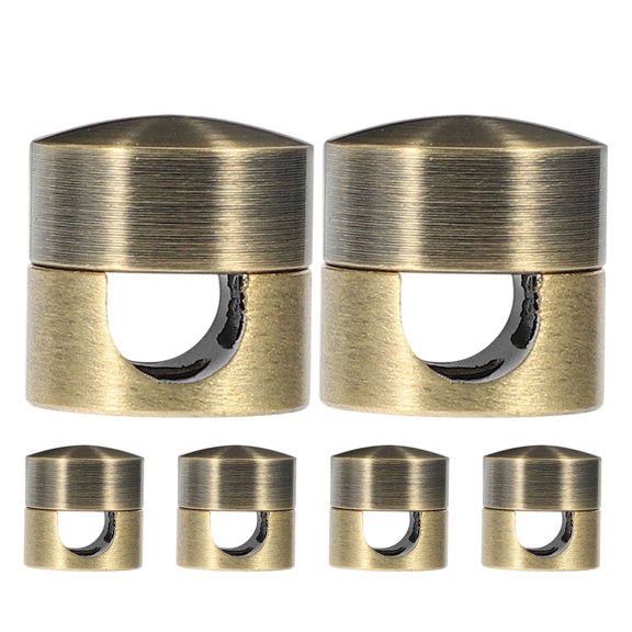 HONMEET 6Pcs Aluminum Cord Holders Golden Retro Style Pendant Lamp Cable Clips for Desk and Ceiling
