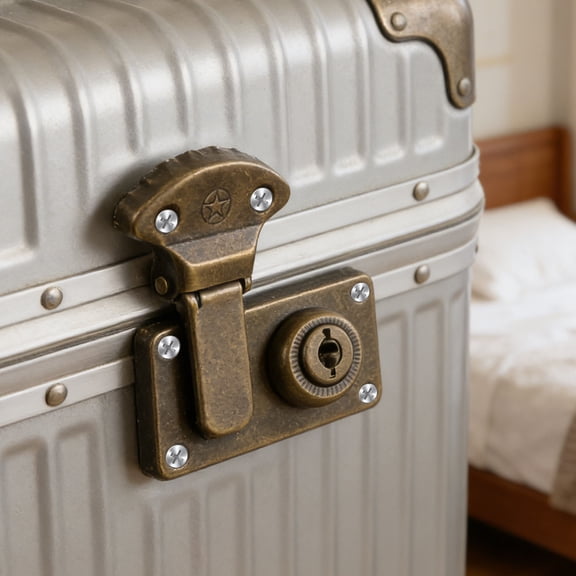 HONMEET 6Pcs Antique Style Iron Lock Latch Set Dark Brown for Toolbox Wooden Case Security