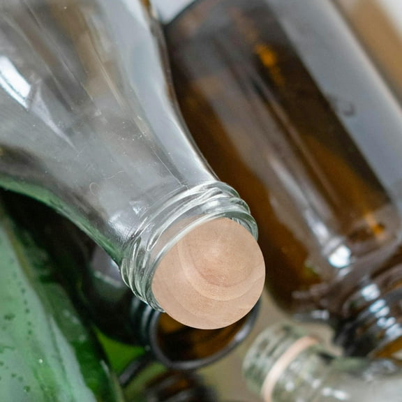 HONMEET 6Pcs Ball Stopper Decanter Replacement Wooden Round for Casual Settings