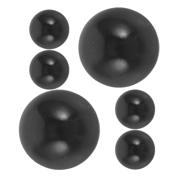HONMEET 6Pcs Black Plastic Pinball Balls For Gamers Table Games Games Puzzle Supply