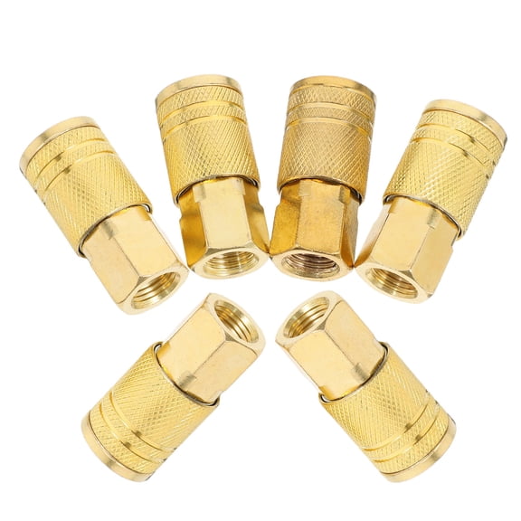 HONMEET 6-Pack Quick Connect Air Hose Adapters with Leakproof Threaded Brass Design for and Tool Connections