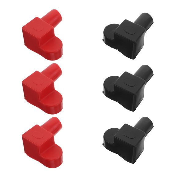 HONMEET 6Pcs Car Battery Terminal Covers Assorted Color Insulating Caps Prevent Dust Moisture and Short Circuits