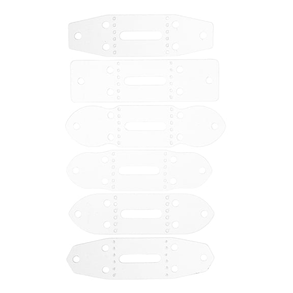 HONMEET 6-Pack Craft Hole Punch Templates with Clear Plastic for Belt Making and Versatile Crafting