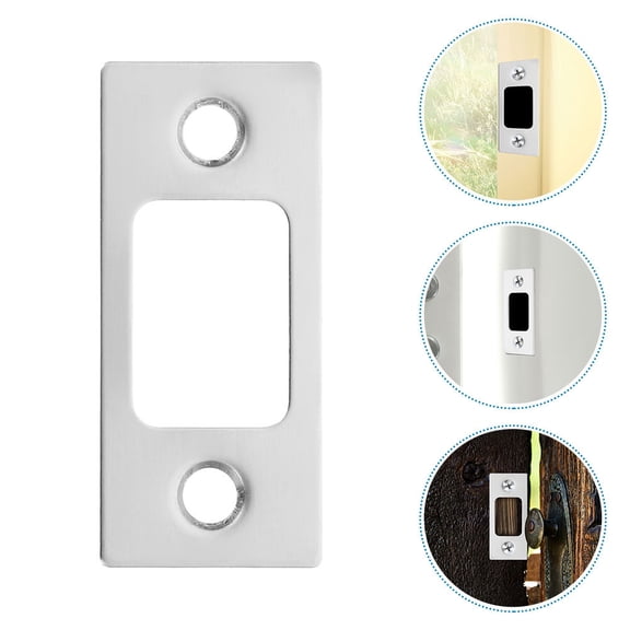 HONMEET 6Pcs Durable Plated Silver Steel Door Plates Adjustable for Sliding Storm Doors
