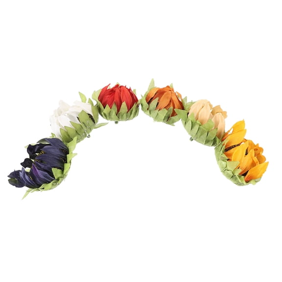 HONMEET Set of 6 Realistic Artificial Sunflower Non-Fading Wedding Party Decorations for Home and Event