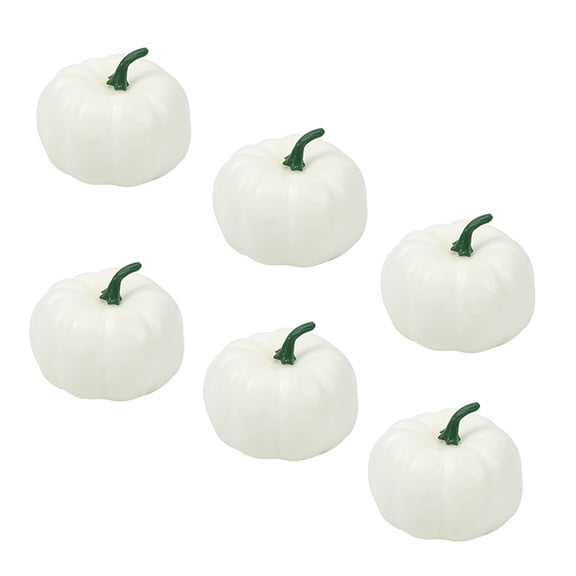HONMEET 6Pcs Simulation Pumpkin Green Artificial Decor for Party Table Counter Decorations