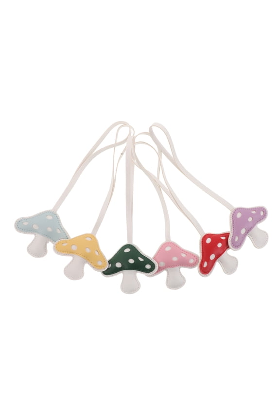 Cute Mushroom Pendant Keychain, Unique Multi-Color Design, Portable PU Charm for Bags and Keys