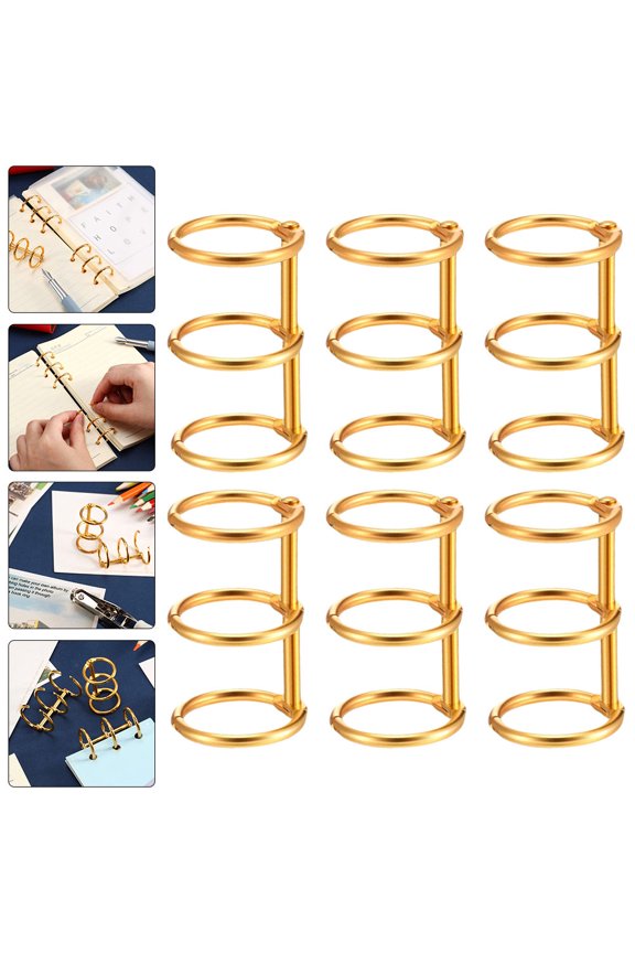 6Pcs Loose Leaf Binding Rings for Notebook and Document Organization with Easy Use Snap Lock Feature