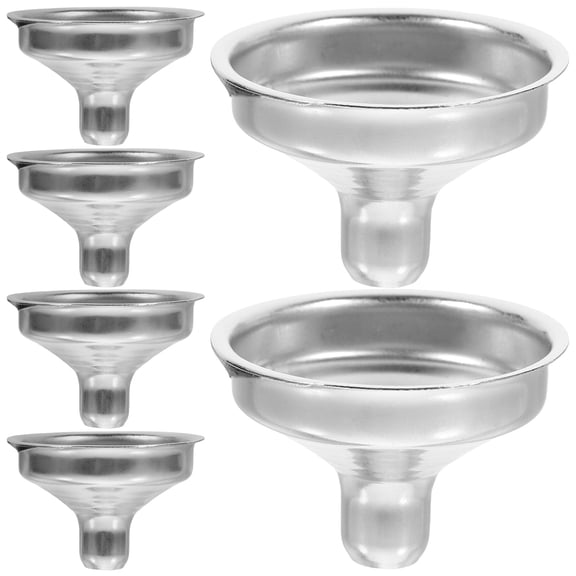 HONMEET 6Pcs Portable Stainless Steel Liquid Funnels Small Kitchen Gadget for Home