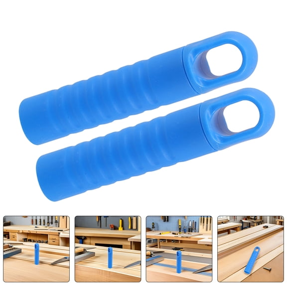 HONMEET 6Pcs Blue Broom Handle End Caps Nonslip Plastic Covers with Hanging Hole for Storage