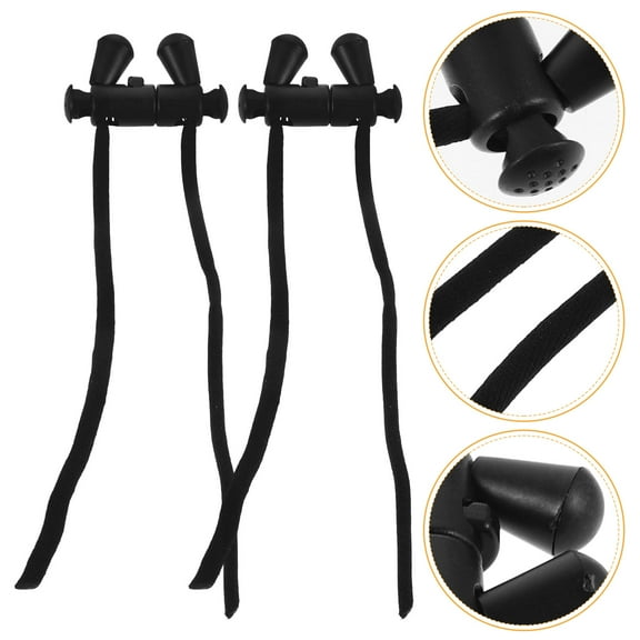 HONMEET 6Pcs Black Neck Pillow Rope Strap for Travel Adjustable and Multi Purpose