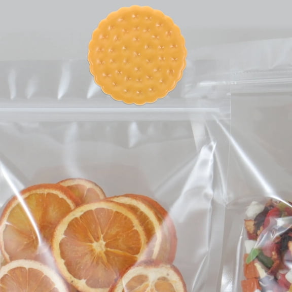 HONMEET 6-Pack Orange Bread Bag Sealing Clips, Reusable Plastic Food Storage Clips for Kitchen and Pantry