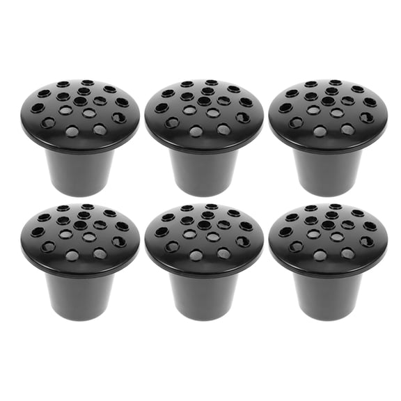HONMEET 6Pcs Plastic Cemetery Vases with Elegant Lotus Base for Memorial and Graveside Flowers